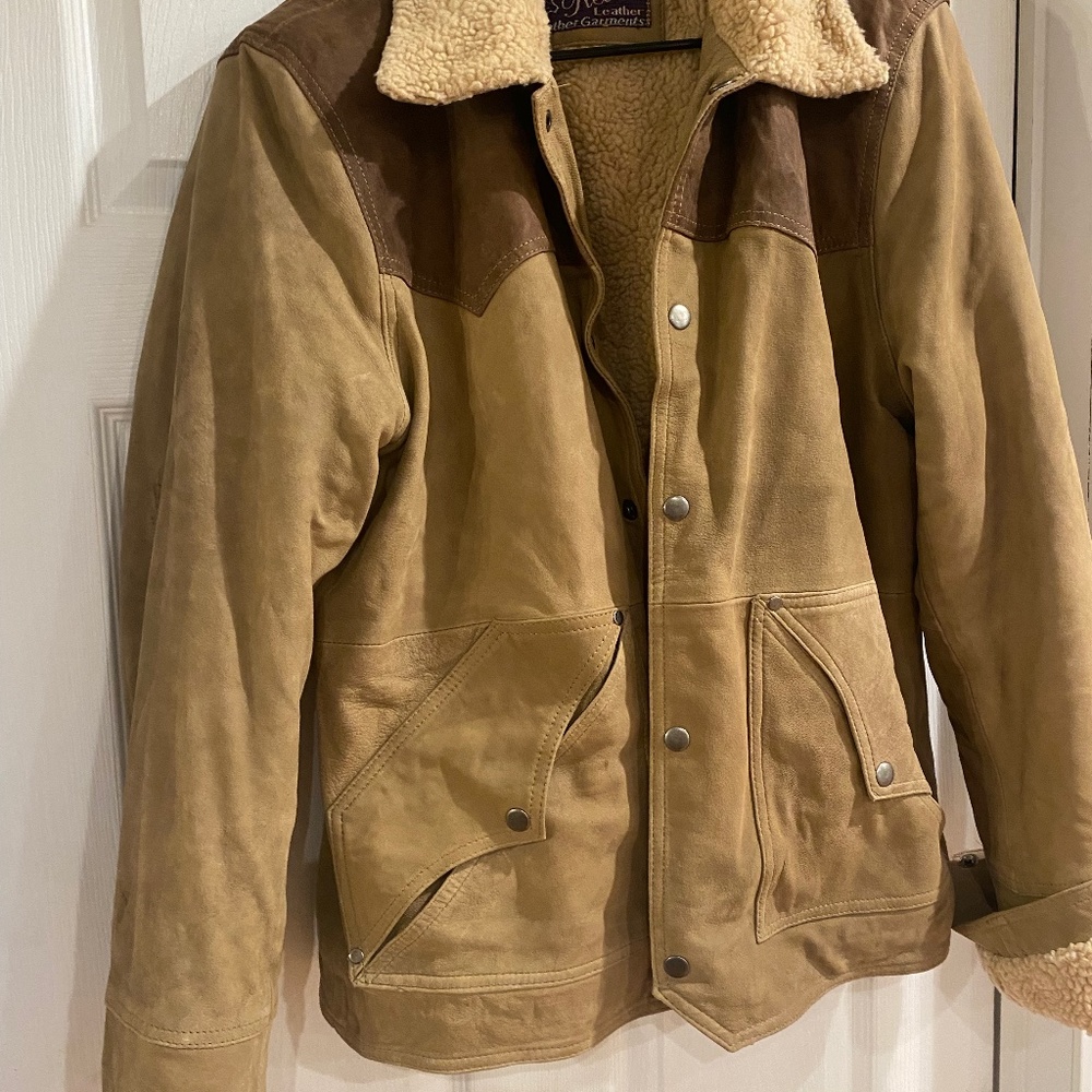 Men's Leather Jacket with Wool Lining